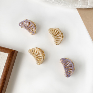 ODM/OEM Korean Fan-shaped Casual <strong>Bath</strong> Grabber Bun <strong>Scrunchie</strong> Hair Clip Alloy Simple Back-of-Head Hair Grab Wholesale - Product Image 4