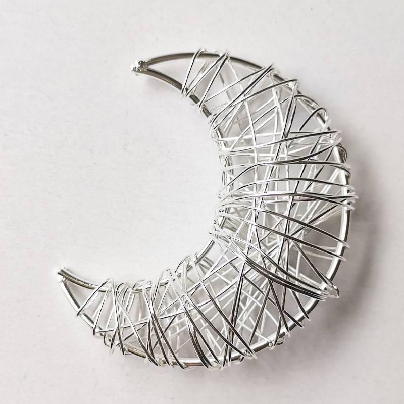 2020 nuevas Ideas Irregular DIY artesanía tejido decoración con alambre de hierro tejido colgante de Luna