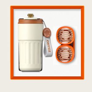 Creative Wholesale Company Celebration Coffee Cup+Neck Hanging Fan Luxury High End Business <b>Gift</b> <b>Set</b> - Product Image 4