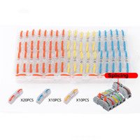 Boîte d'assortiment PCT212 Série Clear Box Packing 32A 400V, connecteur de fil électrique à connexion rapide sans vis à 2 voies