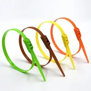 Cravates de câble réutilisables, en plastique et Nylon, confortables, réutilisables, pour aire de jeux d'intérieur, 200 pièces