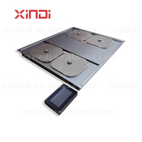 Table de cuisson à induction encastrable invisible en céramique et acier inoxydable avec 4 brûleurs pour usage domestique et automobile
