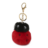 Porte-clés en peluche adorable en forme de coccinelle, pendentif amusant pour sac à dos, porte-clés personnalisé en forme d'animal