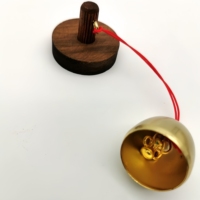 Timbre de madera magnético personalizado con carillón de latón, timbre de notificación respetuoso con el medio ambiente para alquiler para tienda Boutique de apartamentos