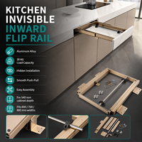 Glissière de tiroir en aluminium à structure personnalisée, coulissante et dissimulée, pour usines de meubles OEM