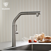 Robinet de cuisine moderne de luxe à poignée unique, installation à trou unique avec fonction eau chaude et froide