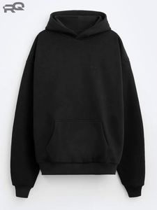 Sudadera con Capucha de Cuello Alto para Hombre, 100% Algodón, Estilo Urbano Holgado, Marca de Moda Americana, Otoño/Invierno - Product Image 3