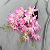 Bouquet de lotus artificiel en gros, fleurs de lotus pour mariage, décoration de la maison, bouquet de fleurs artificielles