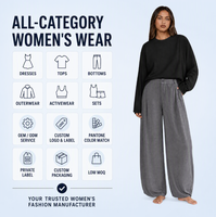 Pantalon plissé taille haute en coton à jambes larges pour femme, anti-plis, décontracté, pour le quotidien