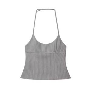 KAR & OT ZA 2025 otoño recién llegados <span class=keywords><strong>mujer</strong></span> Sexy Halter a rayas cuello Halter <span class=keywords><strong>chaleco</strong></span> Top 3152147 - Product Image 1