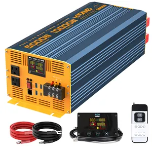 Nhà máy tùy chỉnh DC để AC 12V 24V 48V để AC 110V 220V tinh khiết Sine Wave Inverter với không dây điều khiển từ xa