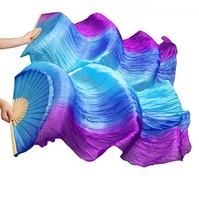 88 couleurs de éventails en soie chinois pour la danse du ventre, voiles longs, accessoires de danse orientale