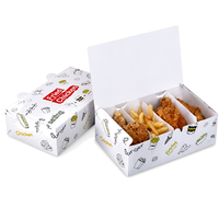 Caja para Pollo Frito Personalizada, Resistente al Aceite, Desechable, para Comida Rápida para Llevar
