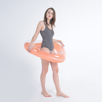 Bouée de piscine en forme de cœur scintillante, 36 pouces, gonflable, pour enfants et adultes, OEM personnalisé