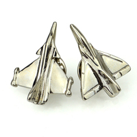 Broche de revers personnalisée en métal plaqué or et argent, motif avion, pour cadeaux d'affaires, bijoux, badges et pin's de mode