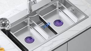 Fregadero de Cocina Grande de Acero Inoxidable 304 con Relieve Plateado, Duradero y Práctico, Tres Tipos de Instalación - Product Image 6