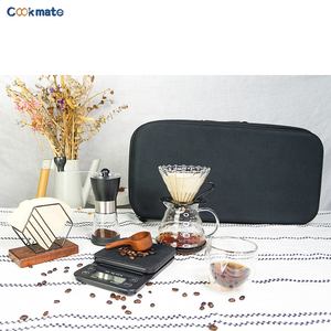 Filters, <strong>Dripper</strong>, Serving, Grinder, Scale with Timer, Wooden Kettle Double Walled Glass Cup <strong>V60</strong> Drip Coffee Maker Set - Product Image 6