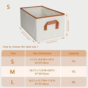 Foldable Eco-Friendly Heavy-Duty Modern Non-Woven Fabric Jeans & Clothing <b>Storage</b> Organizer <b>Box</b> for Closet and <b>Drawer</b> - Product Image 4