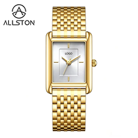 Jam Tangan Wanita Stainless Steel Dial Kecil Persegi Modular Italia Gaya Mewah Sederhana, Ringan, Serbaguna, dan Elegan dengan Mesin Quartz
