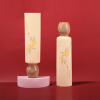 Tube Kosmetik Cetak Warna Penuh Estetika Oriental 100ml dengan Tutup Lipat Kustom untuk Pembersih Wajah dan Losion Bayi