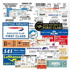 Adesivos de passagem de barco de avião, adesivos de viagem comemorativa personalizada, marcação postal, adesivos de transporte