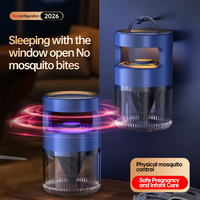 Nueva Lámpara Antimosquitos Recargable por USB, Tipo Succión, Luz UV, Trampa para Mosquitos con Luz Nocturna, Silenciosa y Segura para el Hogar y el Dormitorio