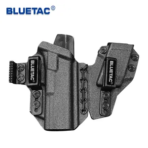 BLUETAC Kydex IWB बंदूक पिस्तौलदान छुपा परिशिष्ट कैरी धारक पत्रिका पाउच काले रंग पिस्तौलदान के साथ नई डिजाइन फार्म Bluetac