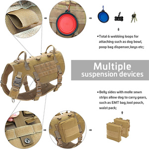 Hondenhalsband op maat met bungee-riemset, tactisch hondenvesttuig, anti-trek hondenharnas, reistassen voor huisdieren - Product Image 6