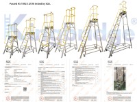 Échelle plateforme industrielle en aluminium Kingbridge à quatre roues avec mains courantes, haute qualité, 4 marches, mobile, 200 kg, pour supermarché et extérieur