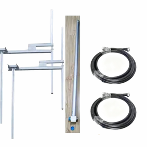 Antenne Yagi de diffusion TV/FM à 2 dipôles 1 kW 88-108 MHz, connecteur DIN7/16 femelle, répartiteur de puissance 2 voies, 2 câbles d'alimentation 1/2'' 3,5 m - Product Image 1