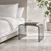 Tabouret en acrylique gaufré PC, banc transparent massif, siège de décoration intérieure, taille personnalisée