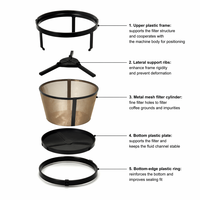 Panier-filtre à café réutilisable en maille pour cafetière à filtre