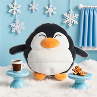 Jouets à presser super doux jouet en peluche personnalisé animal en peluche ensemble cadeau de vacances Lion, pieuvre, pingouin