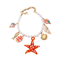Bracelet de charme pour femme style bohème été 2026, thème vie marine avec coquillages et étoiles de mer, accessoires de bijoux bohèmes tendance