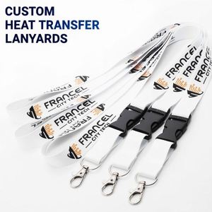 Custom Sports Event Lanyard Detachable Heat Transfer Polyester Lanyard ID Badge Lanyard with Custom Logo - Product Image 1