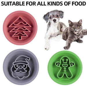 Nouveauté bol de Noël pour <span class=keywords><strong>chien</strong></span> mangeoire lente 2 en 1 bol de léchage pour animaux de compagnie alimentation lente bol à lécher pour <span class=keywords><strong>chien</strong></span> en silicone - Product Image 5