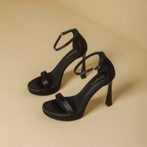 Sandales à talons compensés antidérapantes pour femmes, style été, à bout ouvert, à talon fermé et à brides - Product Image 5