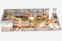 Aire de jeux intérieure commerciale personnalisable sur le thème du château européen pour centres commerciaux et centres de divertissement familial, matériaux ABS/PP, non gonflable