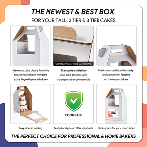 Thực phẩm dùng một lần bao bì sinh nhật giao hàng bánh cao bánh hộp cho tầng bánh - Product Image 5