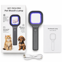 Woods lamp with 2X Magnifier detect pet skin care veterinary hospital supplies for dogs and cats