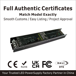 Driver LED OEM HRGS DALI DT6 200W 24V DC IP20 à faible ondulation vidéo et anti-effet <span class=keywords><strong>fantôme</strong></span> pour downlight EPC - Product Image 3