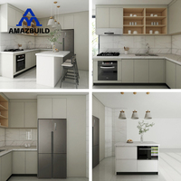 AMAZBUILD Fabricant Professionnel de Cuisines Modernes |   Verre des îles |   Robinet d'évier avec charnière incluse |   Quantité minimale de commande faible |   15 ans d'expérience à l'exportation