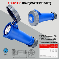 Prise et fiche industrielles étanches IP67 3 broches 32A 220V pour générateur CE