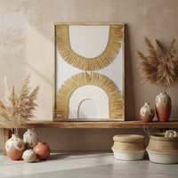 Murale murale rectangulaire en MDF de style Art déco moderne personnalisée, décoration d'intérieur, à vendre