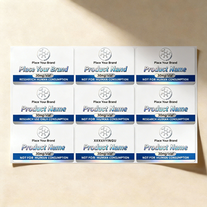 Etiquetas <span class=keywords><strong>Láser</strong></span> Holográficas Plateadas Personalizadas para Cajas, Botellas de Péptidos de 3ml/5ml/10ml, Resistentes al Agua y al Calor, Alta Viscosidad, para Alimentos - Product Image 5