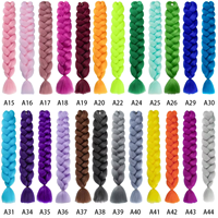 Estensioni per Capelli Sintetici Yaki Morbidi da 41 Pollici, 165g, Vendita all'Ingrosso, Trecce Africane, Dreadlocks, Capelli Jumbo