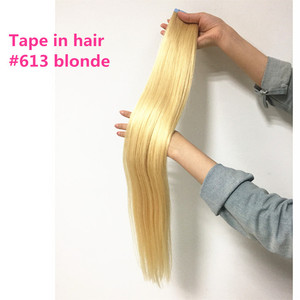 <span class=keywords><strong>Extensiones</strong></span> <span class=keywords><strong>de</strong></span> Cabello Baratas, Rubias 613, Lisas, con Cinta Adhesiva, Súper Calidad 12A, Vietnamitas, Invisibles, <span class=keywords><strong>Extensiones</strong></span> <span class=keywords><strong>de</strong></span> Cabello Humano sin Costuras - Product Image 3