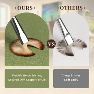 Set di Pennelli per Pittura a Olio con Setole in Nylon, Manico in Legno Nero, Portatile e Pratico - Product Image 5