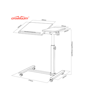 Universeller moderner ergonomischer Schreibtisch Schwimmender mobiler Laptop wagen Höhen verstellbarer Laptop-TV-Tischst änder mit Rädern - Product Image 2