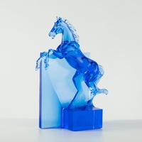 Trophée en cristal Jadevertu Liuli Horse Award avec logo personnalisé, finition polie, design durable